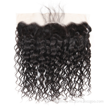 Water Wave 13x4 Brazilian Human Hair Swiss Lace Frontal Piece 4x4 2x6 5x5 13x6 6x6 7x7 360 Frontals Transparent Lace